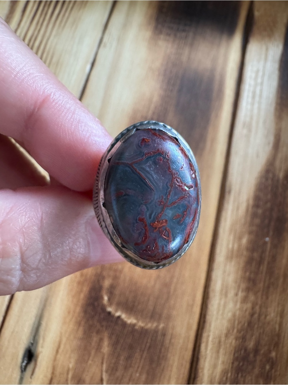 Vtg Black Tourmaline Ring